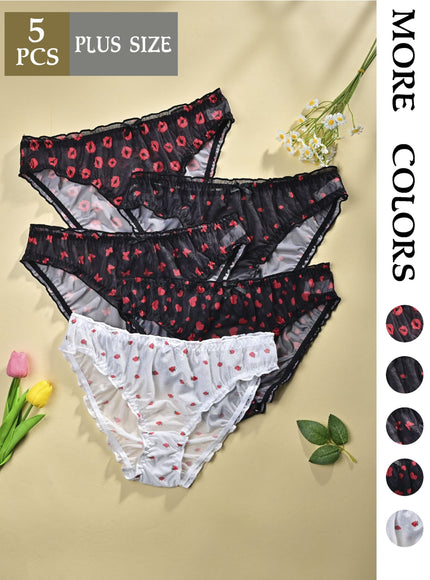 KissICON Floral Heart Patchwork Curve Panties Set