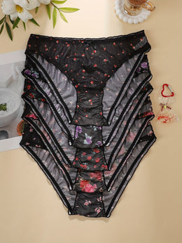 KissICON Floral Heart Patchwork Curve Panties Set