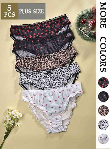 KissICON Floral Heart Patchwork Curve Panties Set
