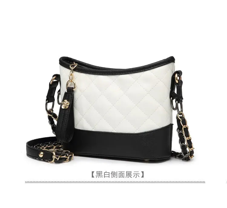 KissICON Floral Stitch Mini Crossbody – Chain Strap Quilted