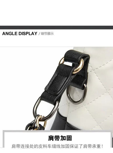 KissICON Floral Stitch Mini Crossbody – Chain Strap Quilted