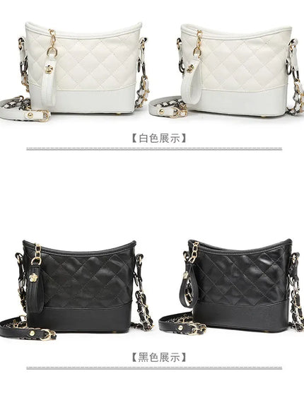KissICON Floral Stitch Mini Crossbody – Chain Strap Quilted
