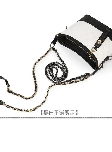 KissICON Floral Stitch Mini Crossbody – Chain Strap Quilted