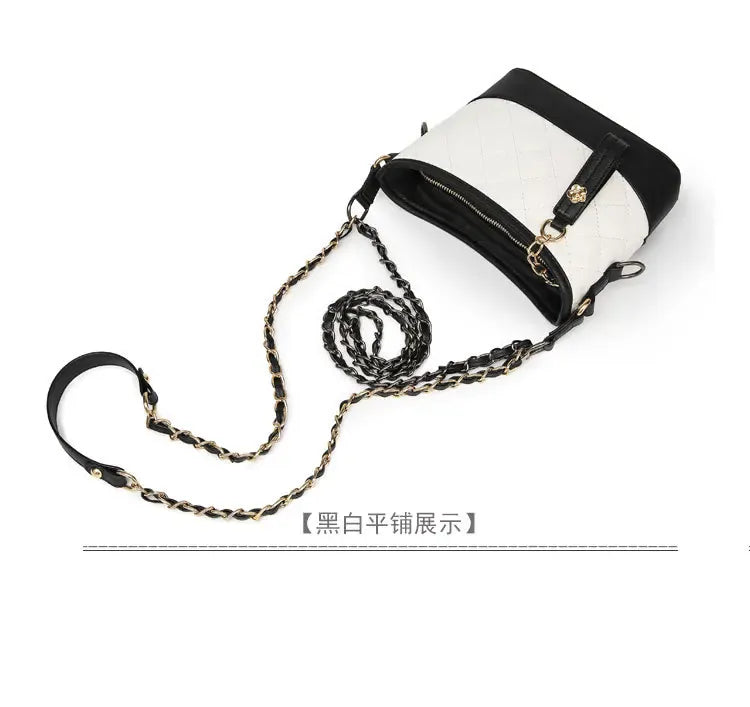 KissICON Floral Stitch Mini Crossbody – Chain Strap Quilted