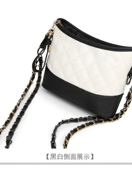 KissICON Floral Stitch Mini Crossbody – Chain Strap Quilted