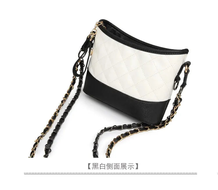 KissICON Floral Stitch Mini Crossbody – Chain Strap Quilted