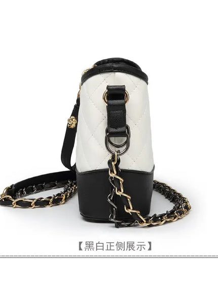 KissICON Floral Stitch Mini Crossbody – Chain Strap Quilted