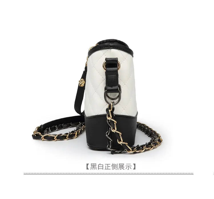 KissICON Floral Stitch Mini Crossbody – Chain Strap Quilted