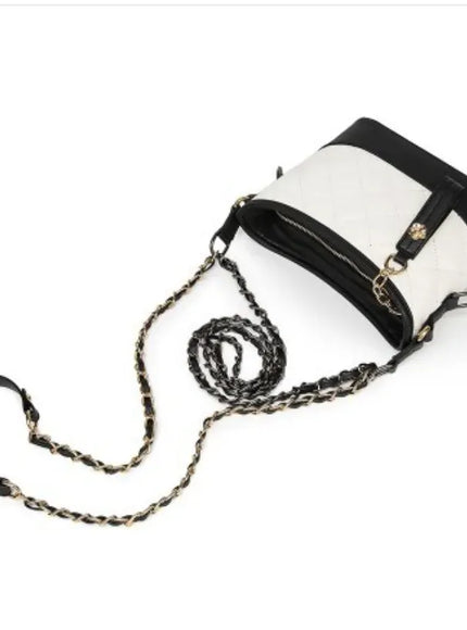 KissICON Floral Stitch Mini Crossbody – Chain Strap Quilted