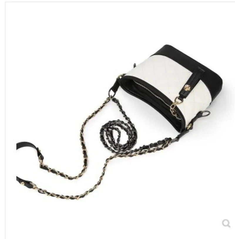 KissICON Floral Stitch Mini Crossbody – Chain Strap Quilted