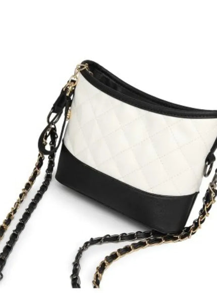 KissICON Floral Stitch Mini Crossbody – Chain Strap Quilted