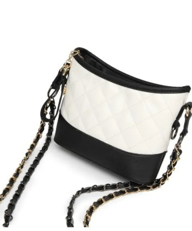 KissICON Floral Stitch Mini Crossbody – Chain Strap Quilted