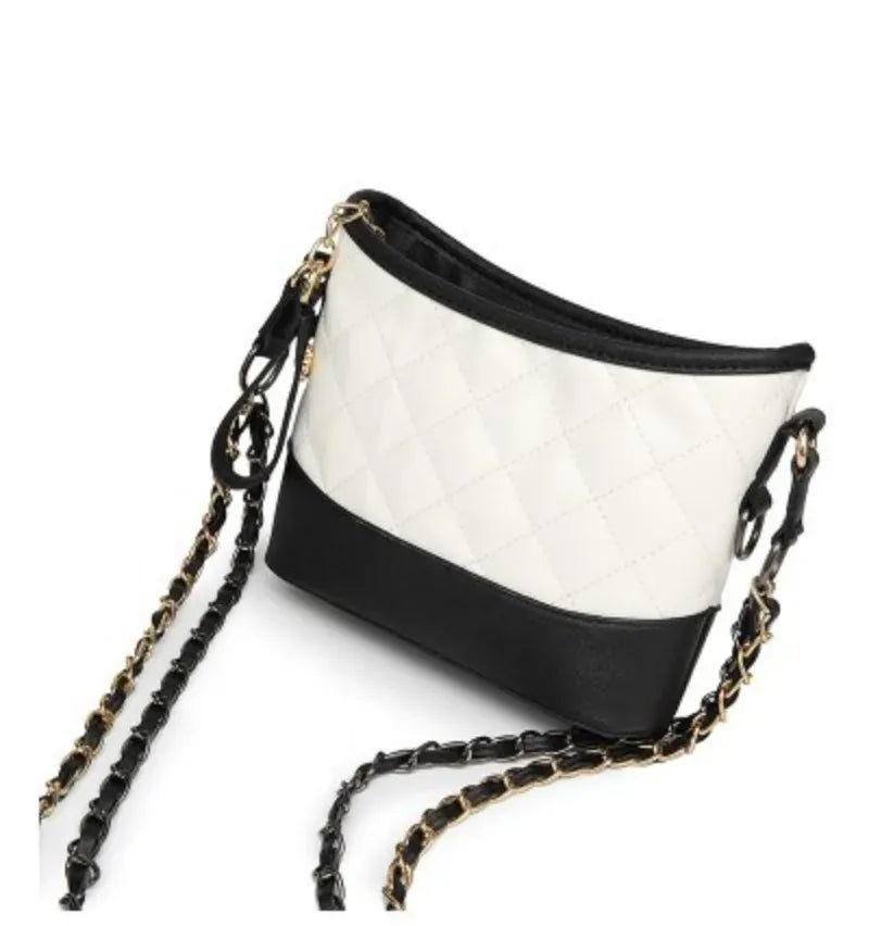 KissICON Floral Stitch Mini Crossbody – Chain Strap Quilted