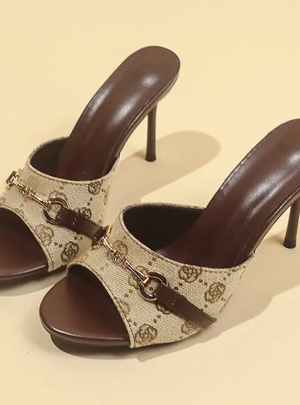 KissICON Flower Embroidery High Heels Sandals Women 2025 Pointed