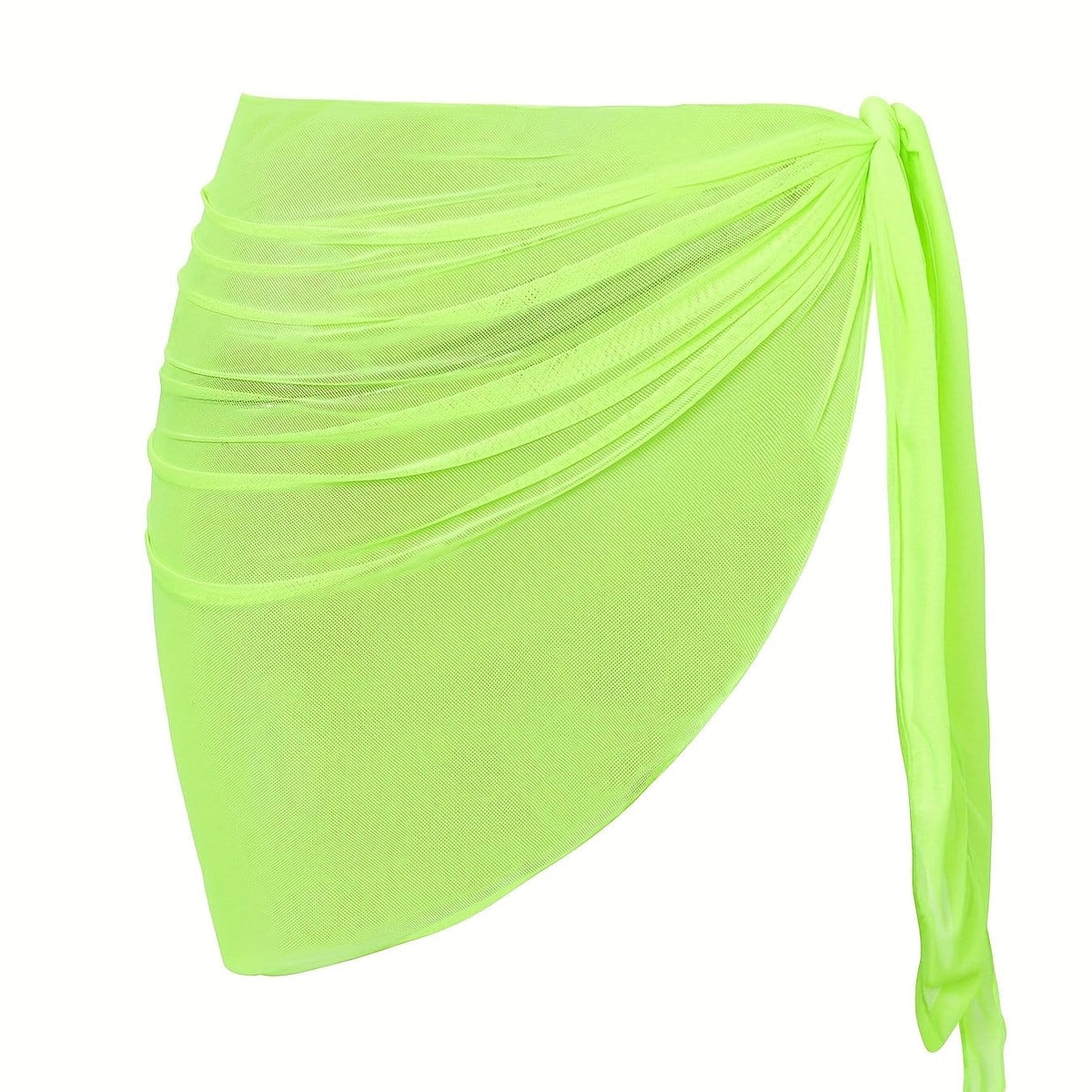KissICON Fluorescent Green / One-size Sheer Beach Wrap Skirt – Elasticity Resort Essential