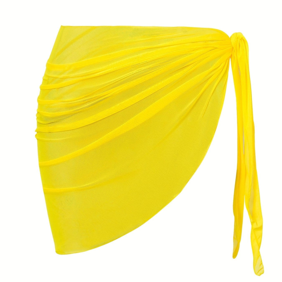 KissICON Fluorescent Yellow / One-size Sheer Beach Wrap Skirt – Elasticity Resort Essential