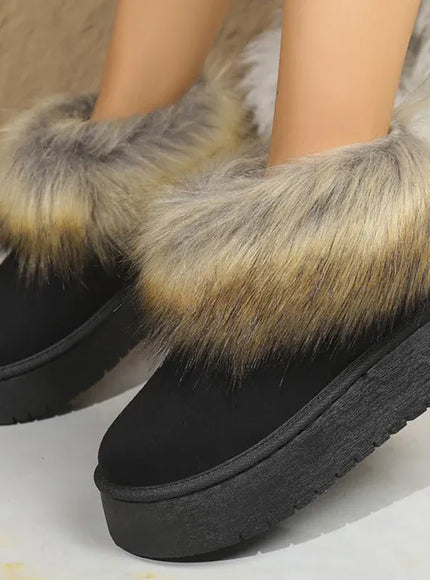 KissICON Flurry Slip On Warm Snow Boots Women Thick
