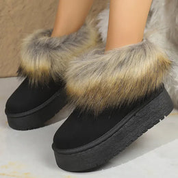 KissICON Flurry Slip On Warm Snow Boots Women Thick