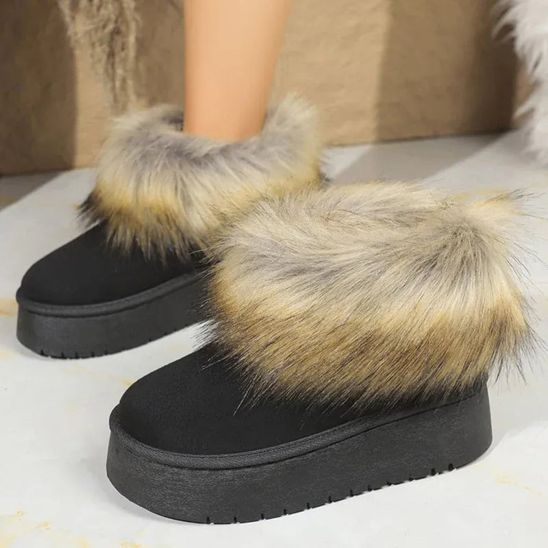 KissICON Flurry Slip On Warm Snow Boots Women Thick