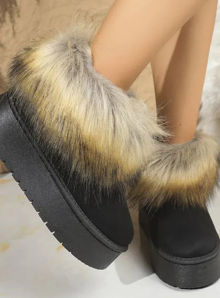 KissICON Flurry Slip On Warm Snow Boots Women Thick