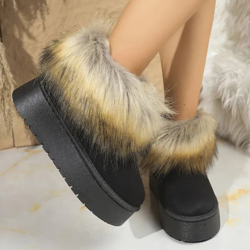 KissICON Flurry Slip On Warm Snow Boots Women Thick