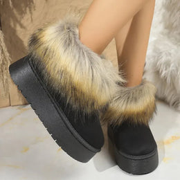 KissICON Flurry Slip On Warm Snow Boots Women Thick