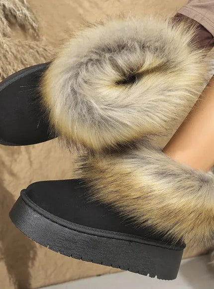 KissICON Flurry Slip On Warm Snow Boots Women Thick