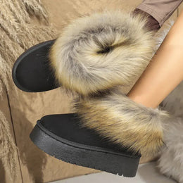 KissICON Flurry Slip On Warm Snow Boots Women Thick