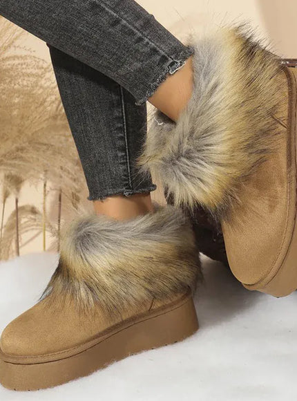 KissICON Flurry Slip On Warm Snow Boots Women Thick