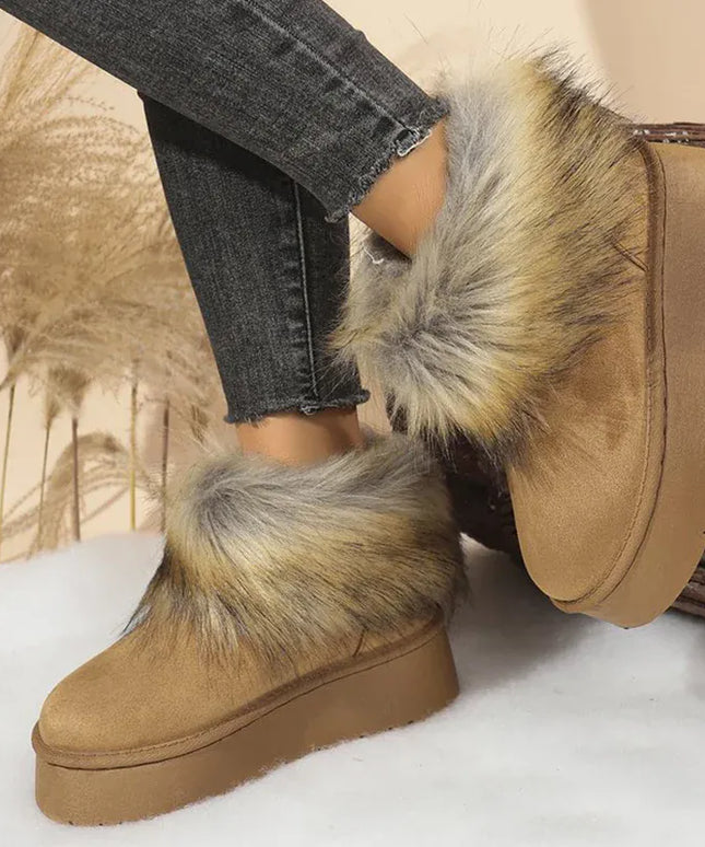 KissICON Flurry Slip On Warm Snow Boots Women Thick
