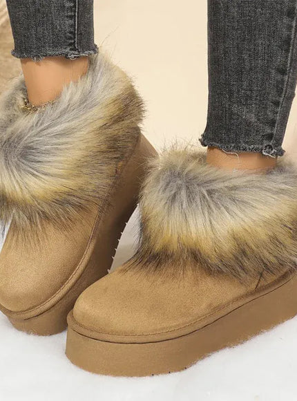 KissICON Flurry Slip On Warm Snow Boots Women Thick