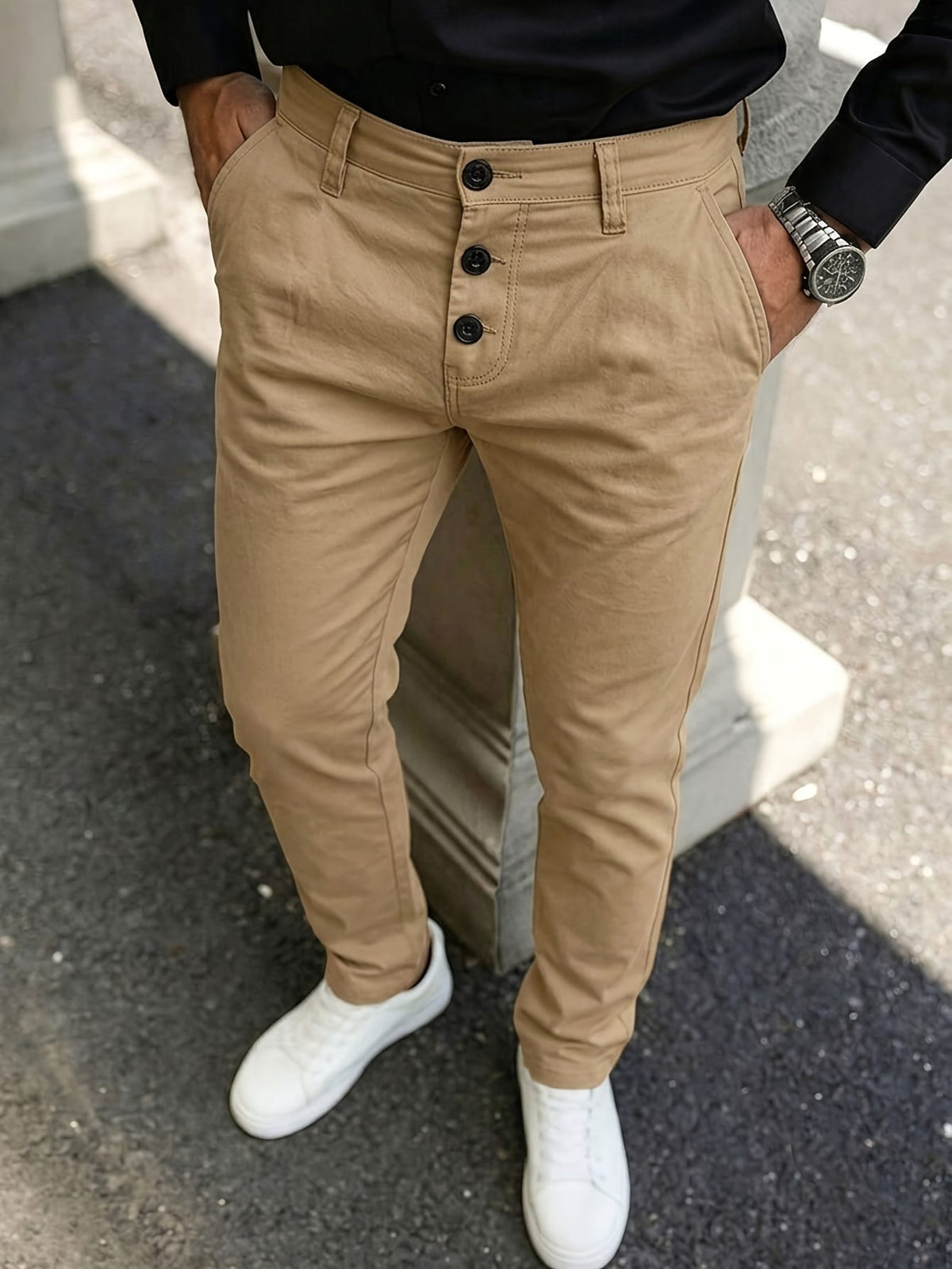 KissICON FourSeason Stretch Chino Pants Versatile Comfort for Any Occasion