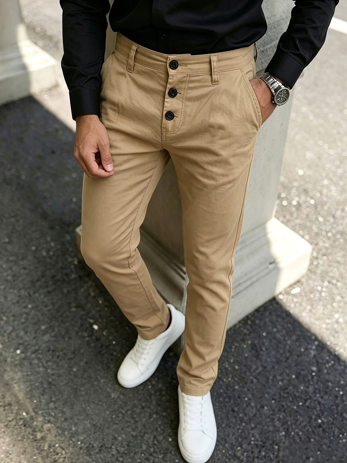 KissICON FourSeason Stretch Chino Pants Versatile Comfort for Any Occasion