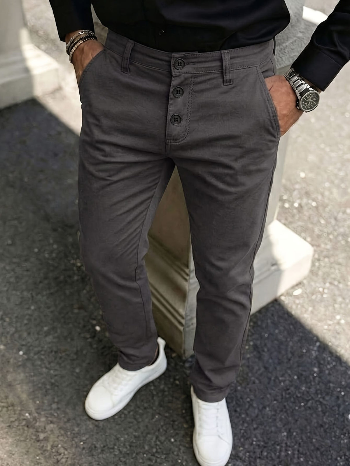 KissICON FourSeason Stretch Chino Pants Versatile Comfort for Any Occasion