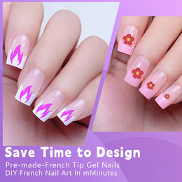 KissICON French Style Full Cover Press On Nails 120