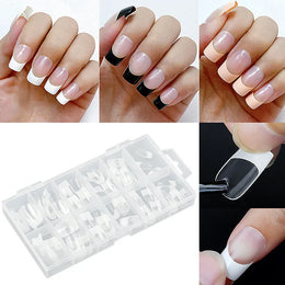 KissICON French Style Full Cover Press On Nails 120