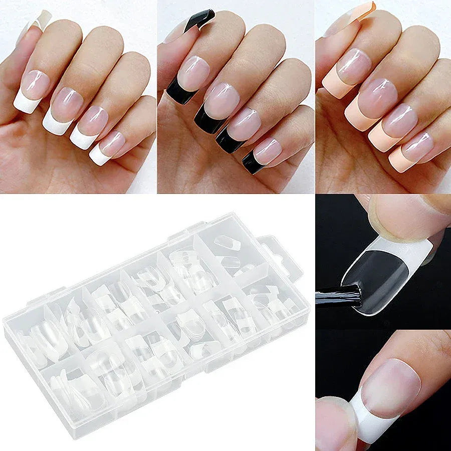 KissICON French Style Full Cover Press On Nails 120
