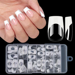 KissICON French Style Full Cover Press On Nails 120