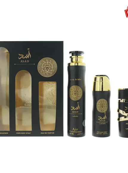 KissICON Fresh Lattafa Asad 3pcs Gift Set – 100 Ml Edp