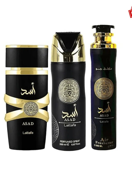 KissICON Fresh Lattafa Asad 3pcs Gift Set – 100 Ml Edp