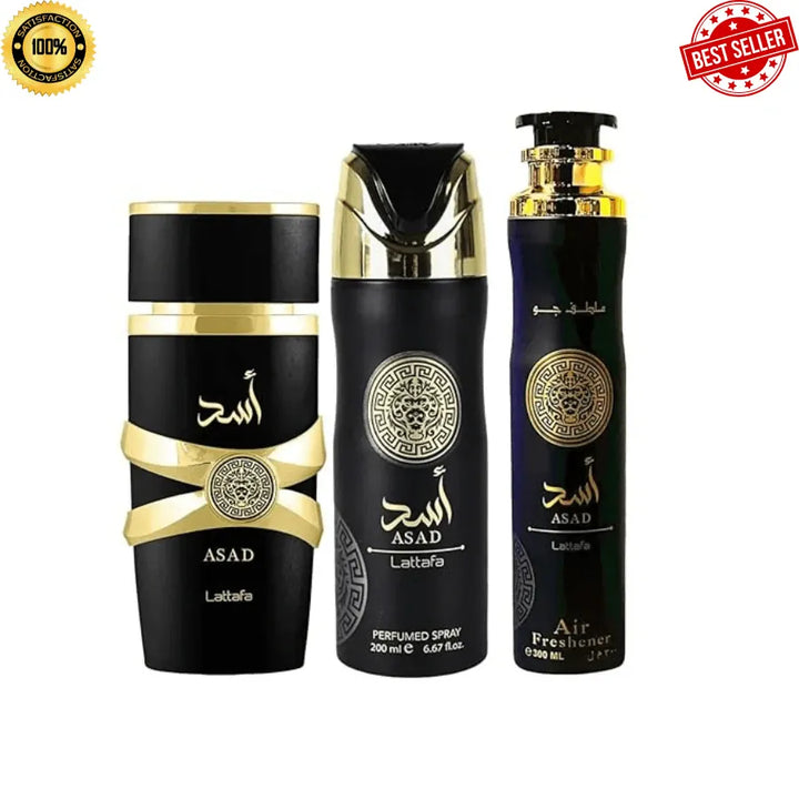 Lattafa Asad 3pcs Gift Set – 100 Ml Edp