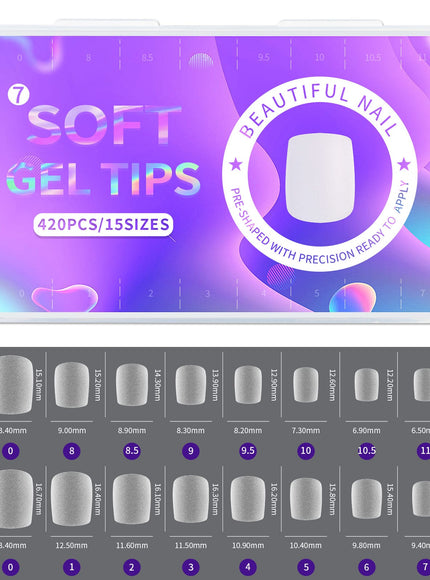 KissICON Frosted Almond Nails Press On Acrylic Tips -