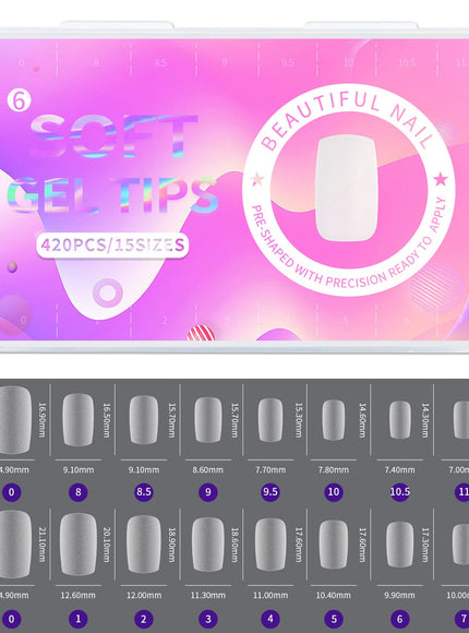 KissICON Frosted Almond Nails Press On Acrylic Tips -