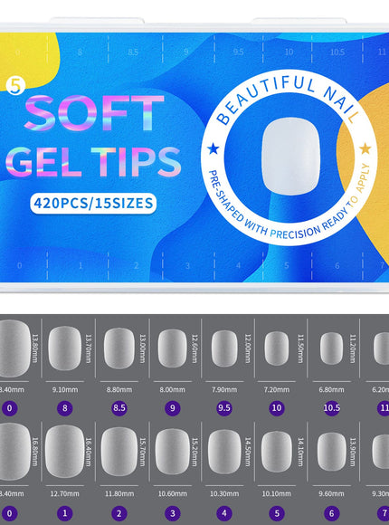KissICON Frosted Almond Nails Press On Acrylic Tips -