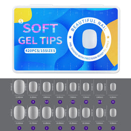 KissICON Frosted Almond Nails Press On Acrylic Tips -