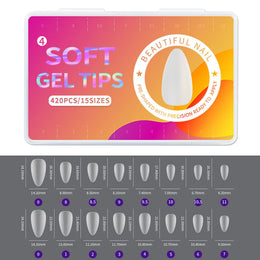 KissICON Frosted Almond Nails Press On Acrylic Tips -