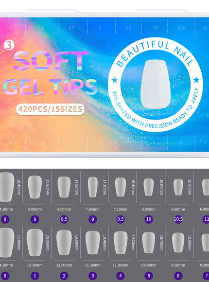 KissICON Frosted Almond Nails Press On Acrylic Tips -