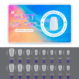 KissICON Frosted Almond Nails Press On Acrylic Tips -