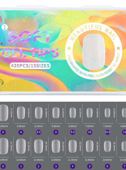 KissICON Frosted Almond Nails Press On Acrylic Tips -