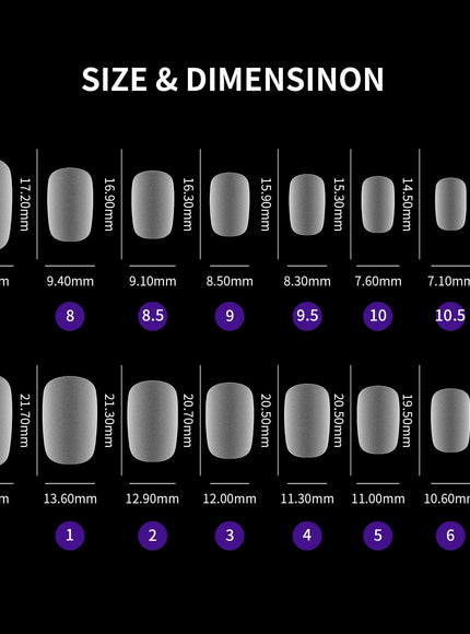 KissICON Frosted Almond Nails Press On Acrylic Tips -